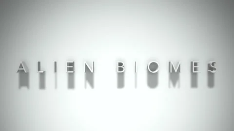Alien biomes 3D title animation with shadows on a white background Stock Footage 297855657
