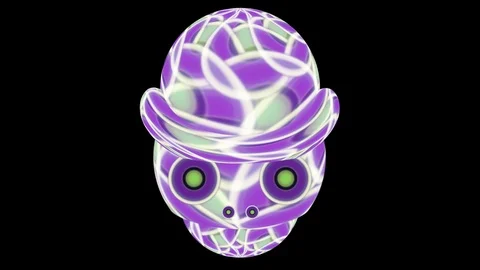 Alien With Bowler Hat Stock Footage 93232982