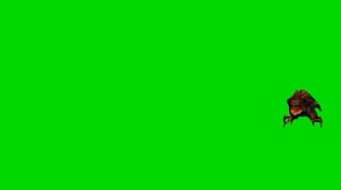 Alien Bug Creature walk by - green screen footage Stock Footage 33632574