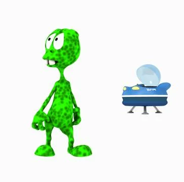 Alien cartoon character Stock-Illustration