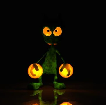 Alien cartoon character Illustrazione stock