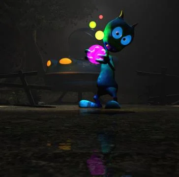 Alien cartoon character Stock-Illustration