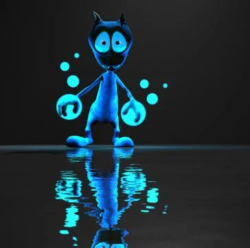 Alien cartoon character Stock Illustration