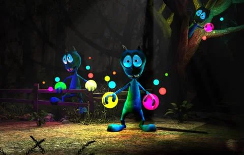 Alien cartoon character Stock-Illustration