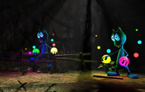 Alien cartoon character Illustrazione stock