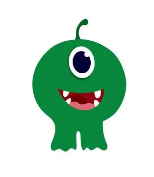 Alien Cartoon Vector Stock Illustration