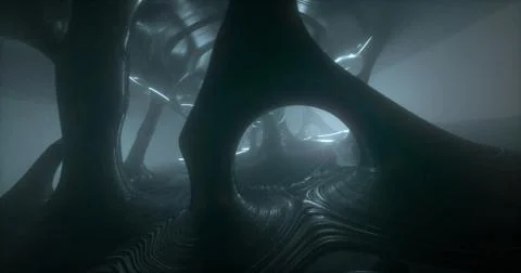 Alien cave Stock Illustration