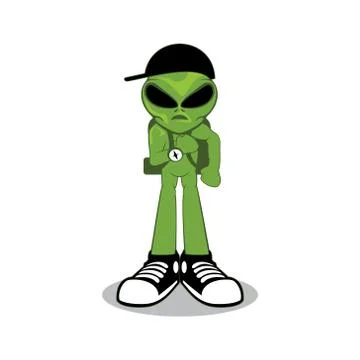 Alien character design Stock Illustration