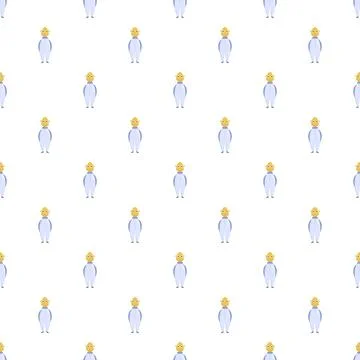 Alien character seamless pattern on white background Stockillustratie