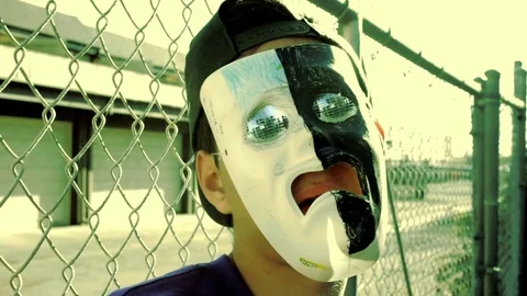 Alien child Super hero kid Bug boy Stock Footage 76201865