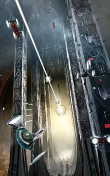 Alien city Stock-Fotos