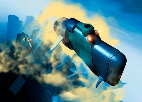 Alien civilisation, artwork Stock Illustration