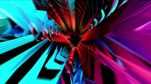 Alien Colorful Tunnel Stock Footage 42957017