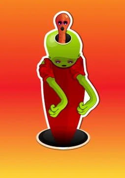 Alien Creature, illustration Stock Illustration