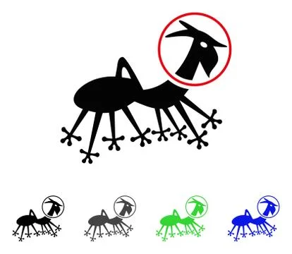Alien Creature Skafandr Flat Icon Stock Illustration