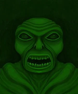 Alien creature, sketch, character idea for horror or game Stock Illustration
