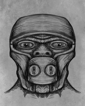 Alien creature, sketch, character idea for horror or game Stock Illustration