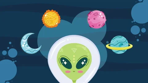 Alien Creature Space Outer Animation Stock Video Pond5