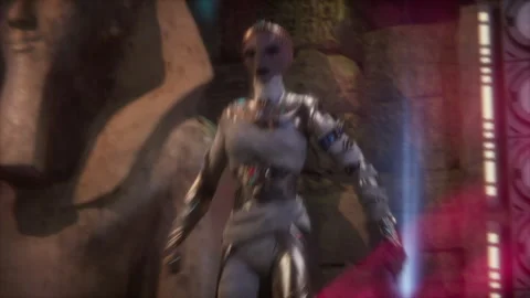 Alien crowd cheering mummy queen perfect for your song Video stock 294023421