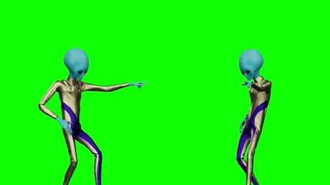 Alien dance 3D loop animation dancing Stock Footage 224972310