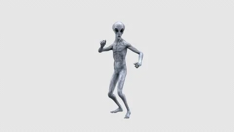 Alien dance - 3d render looped with alpha channel. Stock Footage 206037358