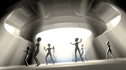 Alien dance	 Stockbeeldmateriaal 95528203