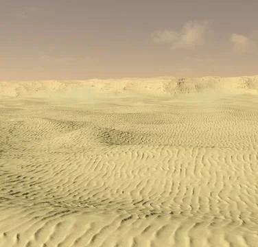 Alien desert landscape Stock Illustration