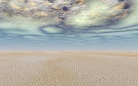 Alien desert landscape Stock Illustration