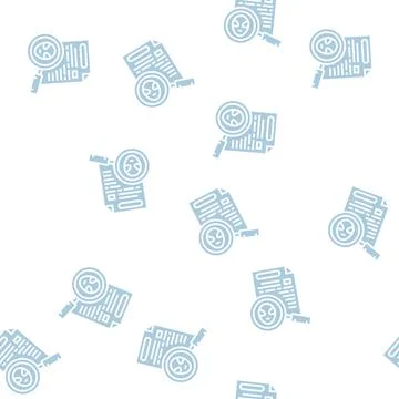 Alien discovery document glyph seamless pattern 스톡 일러스트