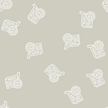 Alien discovery document line seamless pattern Stockillustratie