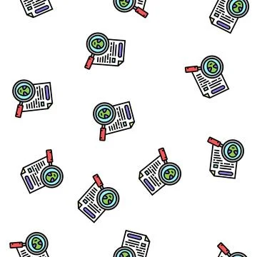 Alien discovery document vector seamless pattern Stockillustratie