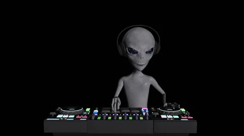 Alien DJ Stock Footage