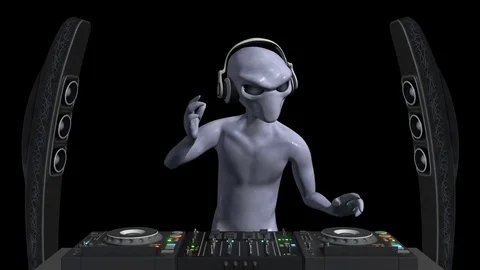Alien DJ 動画素材 74376879