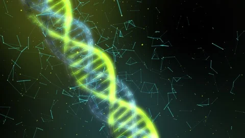 Alien DNA Chain. Digital DNA Readings Stock Footage 116502853