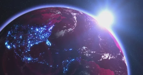 Alien Earth Rotate 6K Stock Footage 106391826