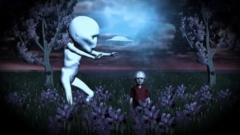 Alien Encounter Stock Footage 102403045