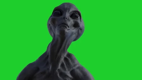 Alien encounter green screen animation 3D Video stock 176351856