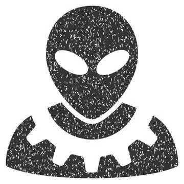 Alien Engineer Grainy Texture Icon 스톡 일러스트