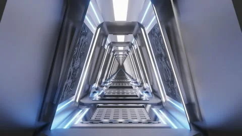 An Alien engineering room Stock Footage 138569442