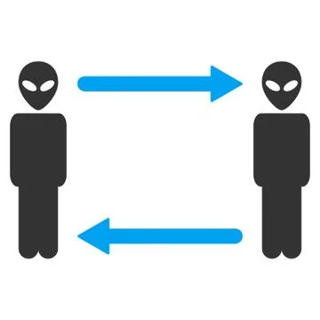 Alien Exchange Arrows Vector Icon 스톡 일러스트