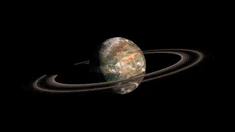 Alien Exo Planet. Elements of this image furnished by NASA Illustrazione stock