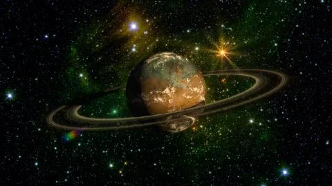 Alien Exo Planet. Elements of this image furnished by NASA Stock Illustration