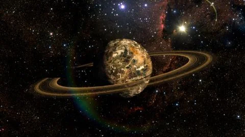 Alien Exo Planet. Elements of this image furnished by NASA Illustrazione stock