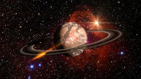 Alien Exo Planet. Elements of this image furnished by NASA Illustrazione stock