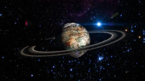 Alien Exo Planet. Elements of this image furnished by NASA Stock Illustration