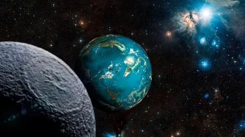 Alien Exo Planet. Elements of this image furnished by NASA Stock Illustration