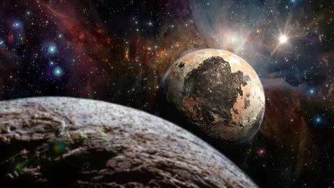 Alien Exo Planet. Elements of this image furnished by NASA Stock Illustration