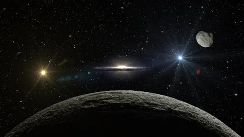 Alien Exo Planet. Elements of this image furnished by NASA Illustrazione stock