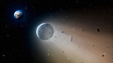 Alien Exo Planet. Elements of this image furnished by NASA Stock Illustration