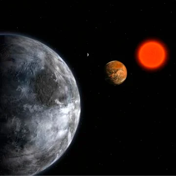 Alien Exo Planet. Elements of this image furnished by NASA Stock Illustration